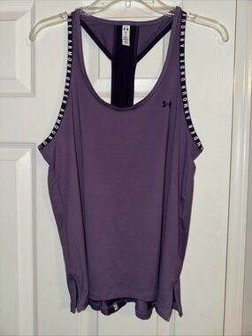 Under Armour Purple Racerback Active Tank with Branded Straps